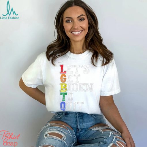 LGBTQ Anti Biden Let’s Get Biden To Quit T Shirt
