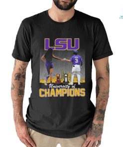 LSU Tigers NCAA Baseball National 2023 Champions Crews And Reese Signatures Shirt