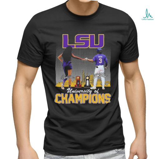 LSU Tigers NCAA Baseball National 2023 Champions Crews And Reese Signatures Shirt