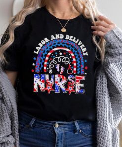 Labor And Delivery Nurse 4th Of July Rainbow shirt