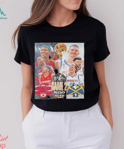 MIami Heat VS Denver Nuggets On Game2 InThe NBA Finals T Shirt, hoodie, sweater, long sleeve and tank top MIami Heat VS Denver Nuggets On Game2 InThe NBA Finals T Shirt