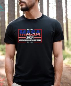 Make America Straight Again Political MASA 4th Of July T Shirt