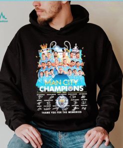 Man City Champions 2022 2023 Thank You For The Memories Signatures Shirt