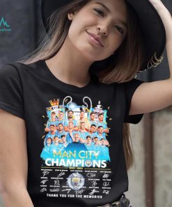 Man City Champions 2022 2023 Thank You For The Memories Signatures Shirt