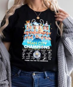 Man City Champions 2022 2023 Thank You For The Memories Signatures Shirt