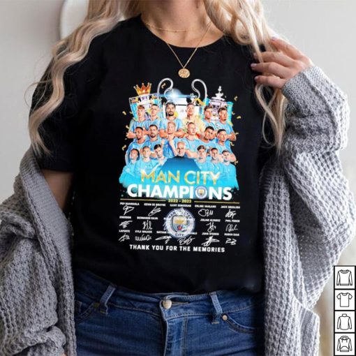 Man City Champions 2022 2023 Thank You For The Memories Signatures Shirt