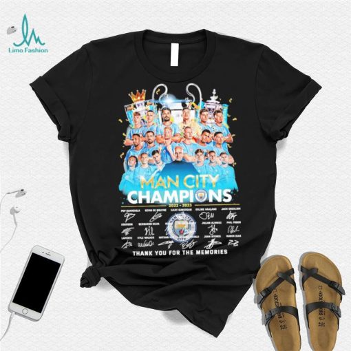 Man City Champions 2022 2023 Thank You For The Memories Signatures Shirt