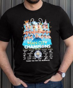 Man City Champions 2022 2023 Thank You For The Memories Signatures Shirt