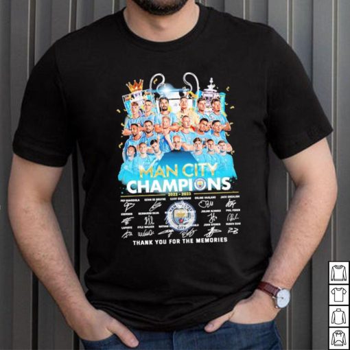 Man City Champions 2022 2023 Thank You For The Memories Signatures Shirt