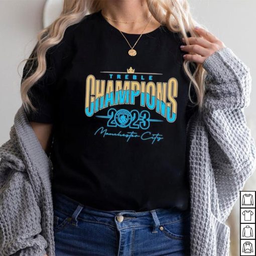 Manchester City 2022 2023 Treble Champions T Shirt