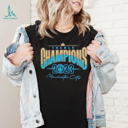 Manchester City 2022 2023 Treble Champions T Shirt