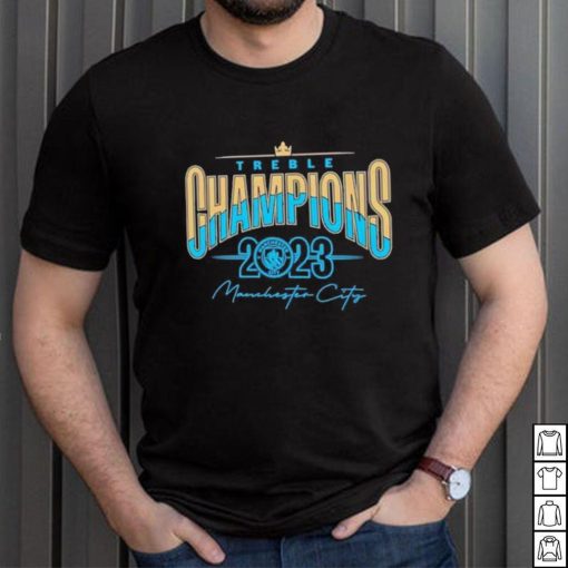 Manchester City 2022 2023 Treble Champions T Shirt