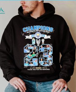 Manchester City Football Club Champions 2023 Thank You For The Memories Signatures Shirt