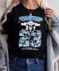 Manchester City Football Club Champions 2023 Thank You For The Memories Signatures Shirt
