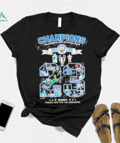 Manchester City Football Club Champions 2023 Thank You For The Memories Signatures Shirt
