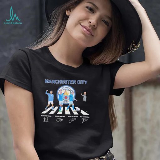 Manchester city team player abbey road signature shirt