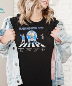 Manchester city team player abbey road signature shirt