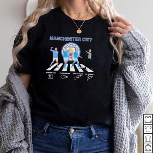 Manchester city team player abbey road signature shirt