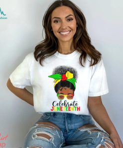 Messy Bun Juneteenth Celebrate 1865 June 19th T Shirt