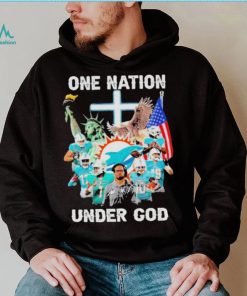 Miami Dolphins Team Football One Nation Under God Signatures shirt