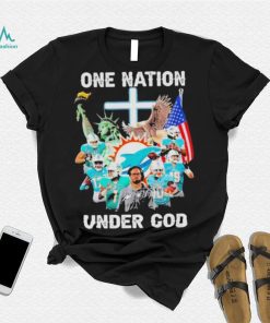 Miami Dolphins Team Football One Nation Under God Signatures shirt