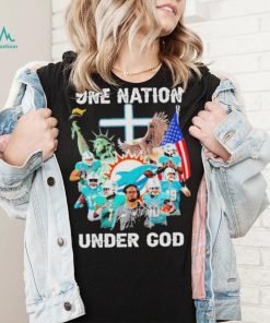 Miami Dolphins Team Football One Nation Under God Signatures shirt