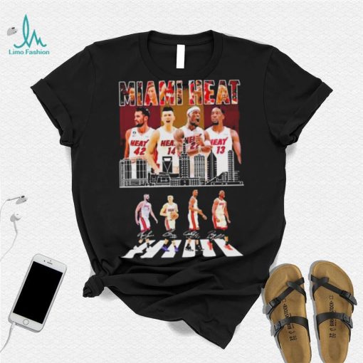 Miami Heat Team Basketball Skyline Abbey Road Signatures shirt