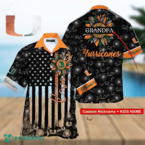 Miami Hurricanes Gift For Grandparent 3D Hawaiian Shirt