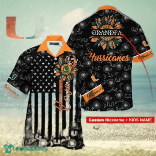 Miami Hurricanes Gift For Grandparent 3D Hawaiian Shirt