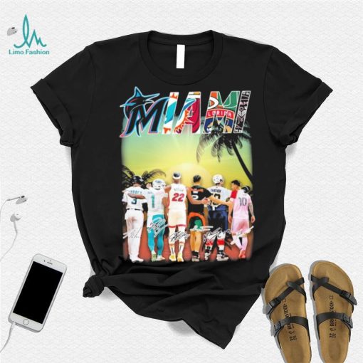 Miami Matthew Tkachuk Jimmy Butler Tua Tagovailoa Luis Arráez and Lionel Messi signatures shirt