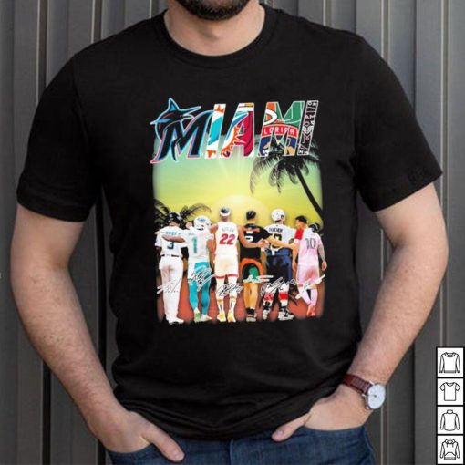 Miami Matthew Tkachuk Jimmy Butler Tua Tagovailoa Luis Arráez and Lionel Messi signatures shirt