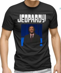 Michael Vallely Wearing Jeopardy Michael Vallely Shirt