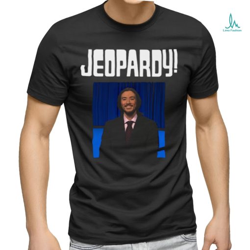 Michael Vallely Wearing Jeopardy Michael Vallely Shirt