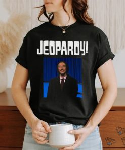 Michael Vallely Wearing Jeopardy Michael Vallely Shirt