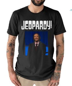 Michael Vallely Wearing Jeopardy Michael Vallely Shirt