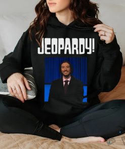 Michael Vallely Wearing Jeopardy Michael Vallely Shirt