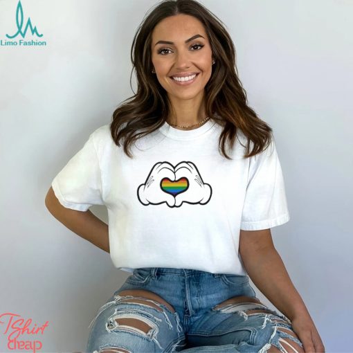 Mickey Heart Hand Pride shirt