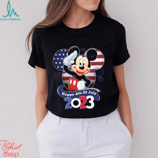 Mickey Mouse Red Blue Fireworks Happy 4th Of July 2023 Tshirts