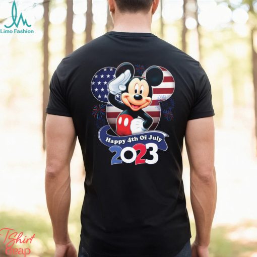 Mickey Mouse Red Blue Fireworks Happy 4th Of July 2023 Tshirts