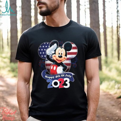 Mickey Mouse Red Blue Fireworks Happy 4th Of July 2023 Tshirts