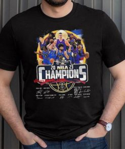 NBA 2023 champions denver nuggets signatures T shirt