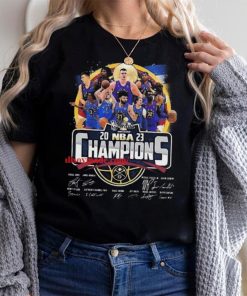 NBA 2023 champions denver nuggets signatures T shirt