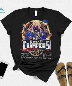 NBA 2023 champions denver nuggets signatures T shirt