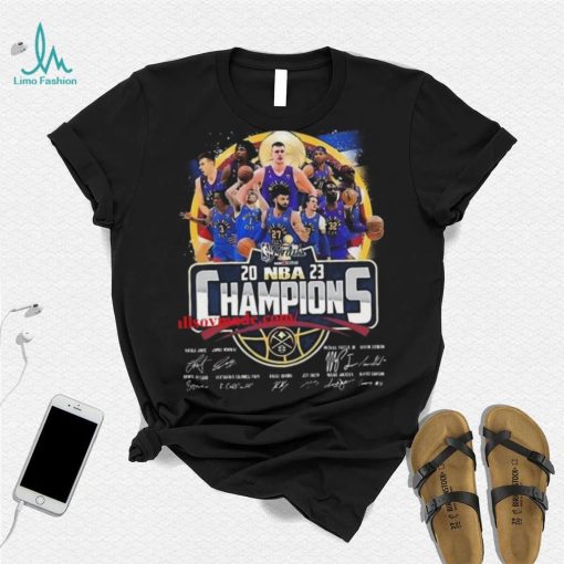 NBA 2023 champions denver nuggets signatures T shirt