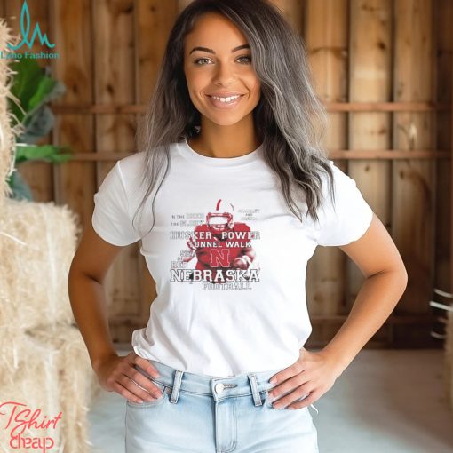 Nebraska football in the deed the glory scarlet and cream shirt