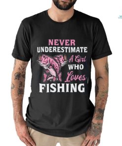 Never Underestimate A Girl Who Loves Fishing Classic T Shirt