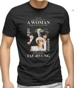 Never Underestimate A Woman Who Is A Fan Of Bts And Loves Taehyung Signature T shirt