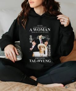 Never Underestimate A Woman Who Is A Fan Of Bts And Loves Taehyung Signature T shirt