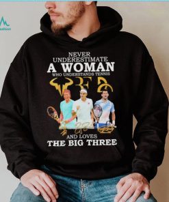Never Underestimate A Woman Who Understand Tennis And Loves The Big Three Shirt