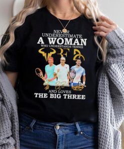 Never Underestimate A Woman Who Understand Tennis And Loves The Big Three Shirt